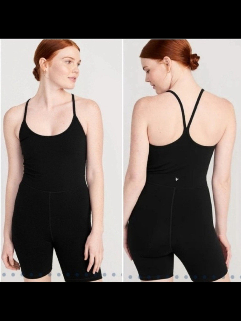 EUC Old Navy Black Active Racerback romper. Black, Sz Med